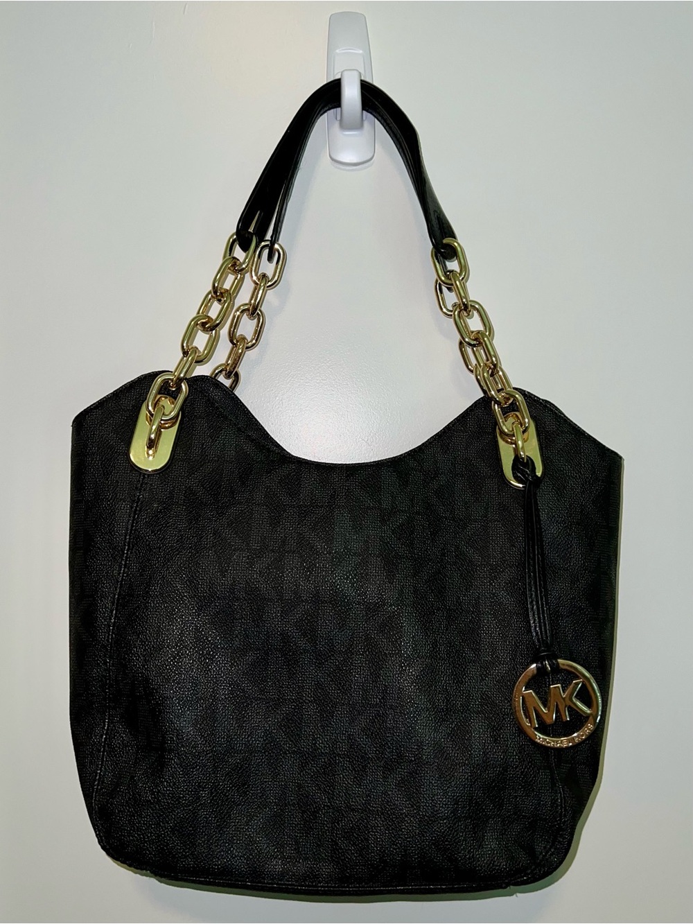 Michael Kors Black Logo Chain-Handle Tote